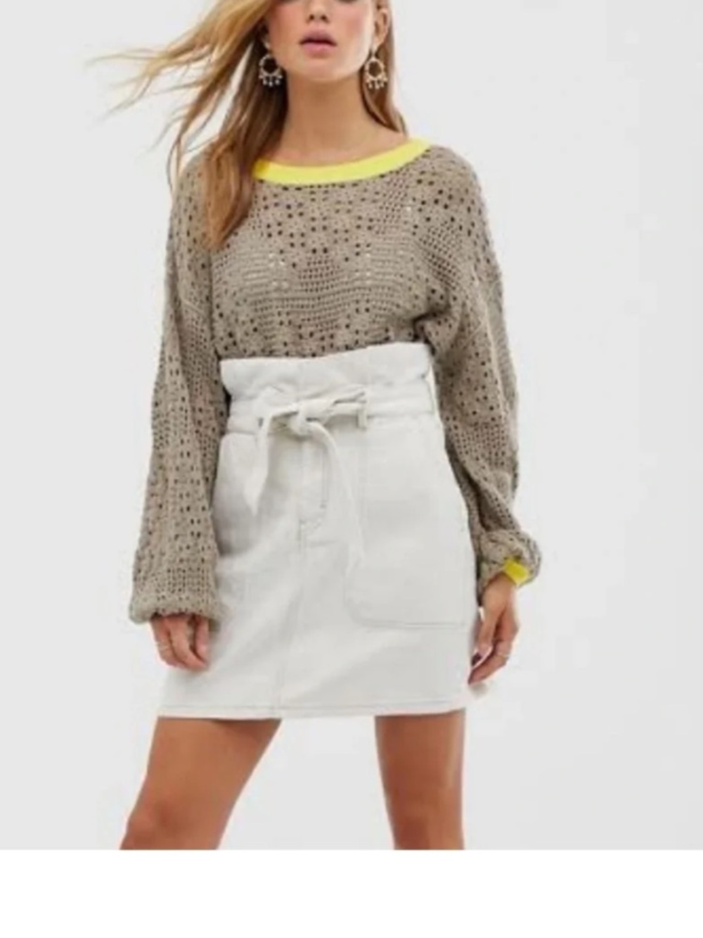 Free People Splendor In The Grass Paper Bag Skirt - 2